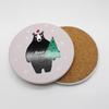 Custom Printing Cartoon Round Cork Christmas Coaster for Drinks