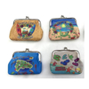 Custom Printing Pattern Tourist Beach Souvenir PU Leather Coin Pouch Turtle Coin Bag Wholesale