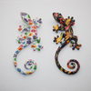 Colorful Lizard Wall Art Statue Resin Gecko Wall Decor for Home Living Room