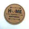 Wholesale Bulk Beer Custom Round Soft Wood Drink Blank MDF Cork Coaster with Holder Set for Drink