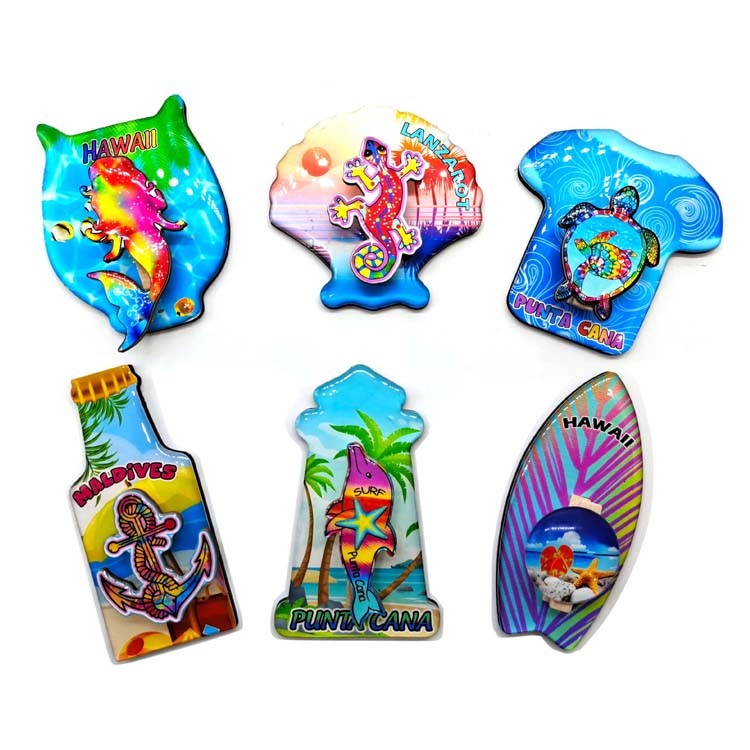 Custom EVA Fridge Magnet Beach Epoxy Souvenir Fridge Magnet Clip