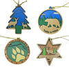 Wholesale Custom Wood Pendant Christmas Tree Hanging Decorations