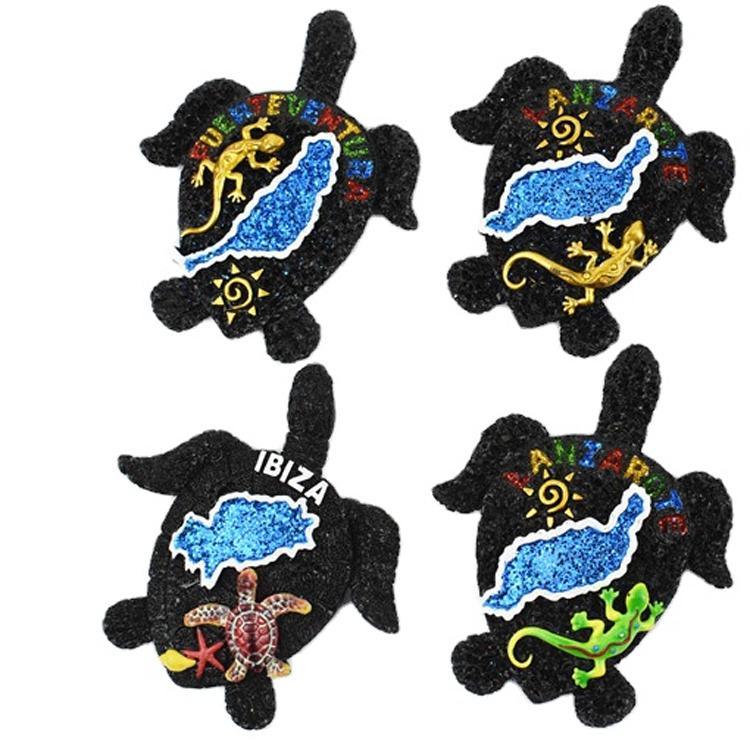 Wholesale Resin Beach Turtle Fridge Magnet Granada Ghana Guatemala Souvenirs Fridge Magnet