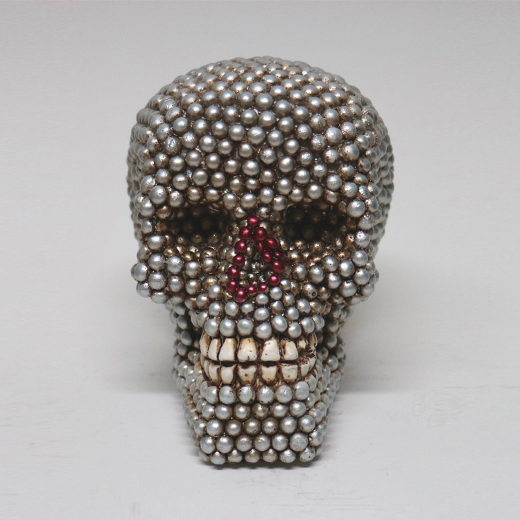 Factory Customized Resin Skeleton Head Halloween Decor