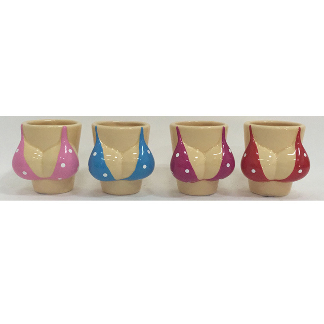 Wholesale Tourist Souvenir Sexy Bikini Shaped Ceramic Shot Glass