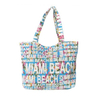 Custom Logo Letter Beach Souvenir Canvas Travel Miami Beach Bag