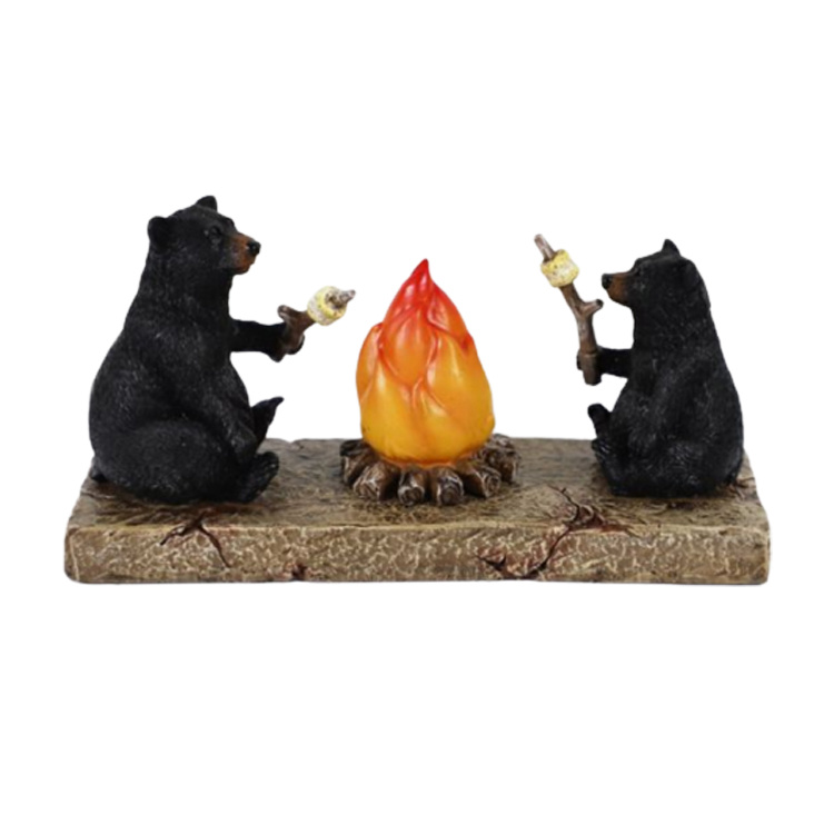 Wholesale Custom Resin Wild Animal Statue Black Bear Decor