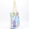 2023 Fashion Women Travel Hand Bag Ladies Print House Pattern Beach Bag Customized