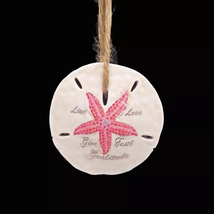 Personalized Resin Printing Beach Souvenir Sand Dollar Christmas Ornaments