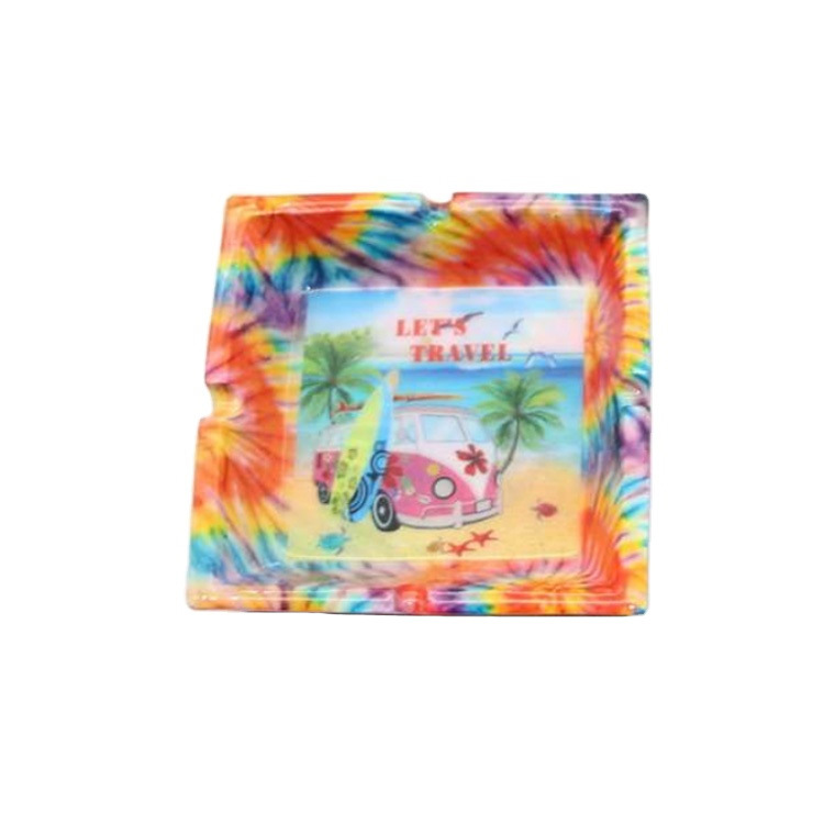 Wholesale Personalized Beach Souvenir Cool Resin Hexagon Ashtray