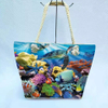 Wholesale Digital Print Beach Tote Bag Customized Logo Beach Series Cotton Rope Beach Bag