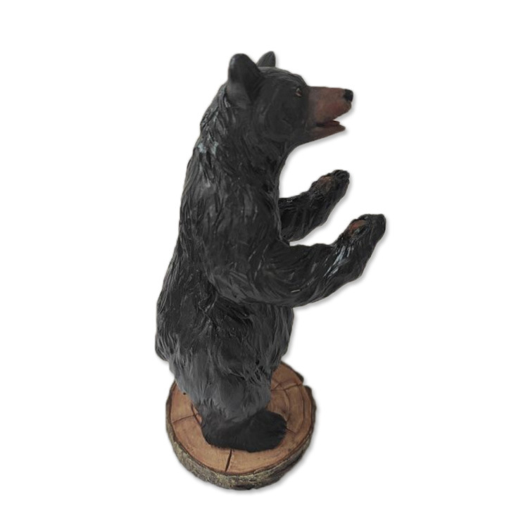 Factory Wholesale Home Decoration Animal Sculpture Resin Black Bear Statue