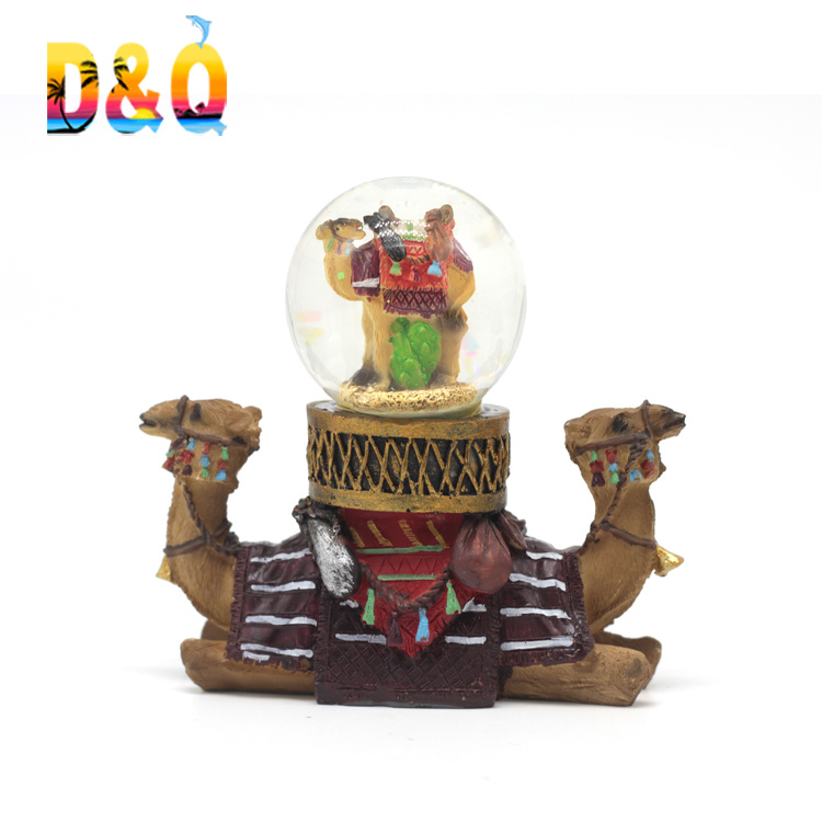 Customized Tourism Souvenir Resin Camel Snow Globe