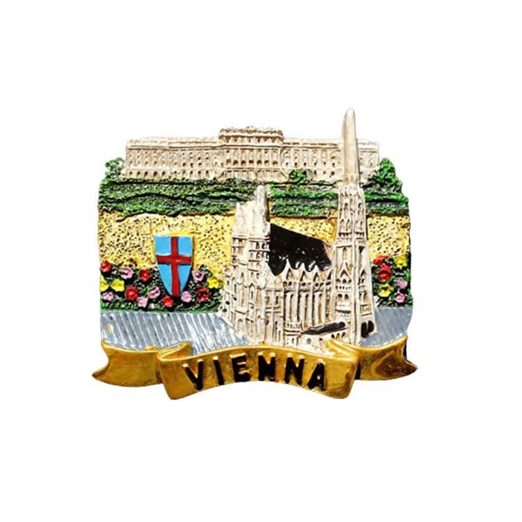 Wholesale Resin Tourist Souvenir Vienna Austria Fridge Magnet