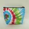 Wholesale Unique PU Leather Women Rainbow Coin Wallet Zipper Tie Dye Coin Purse