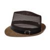 Custom Logo Classic Vintage Beach Summer Men Straw Fedora Hat