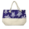 Custom Logo Printing Women Linen Beach Bag Straw Tote Bag