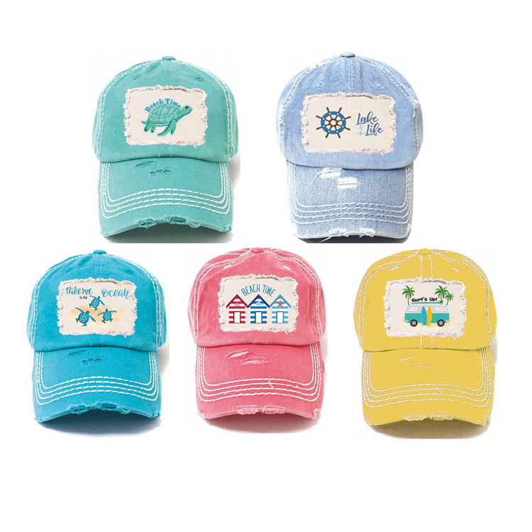 Custom Logo Print Cotton Cute Kids Bucket Hat Children Beach Hats