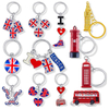 Wholesale Custom Metal UK Flag Keyring London Souvenir Keychain