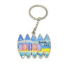 Custom Logo Beach Surfboard Malaysia Souvenir Metal Keychain