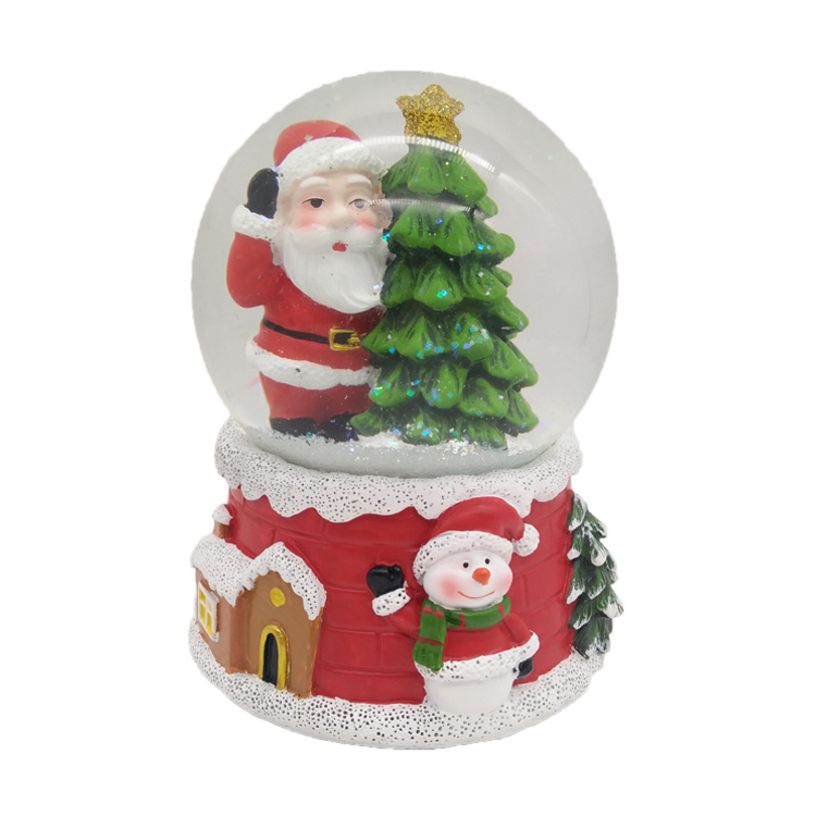 Custom Luxury Big 100mm Large Christmas Snow Globe with Music