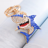 Wholesale Ocean Series Bag Pendant Keychain Zinc Alloy Crystal Rhinestone Shark Keychain