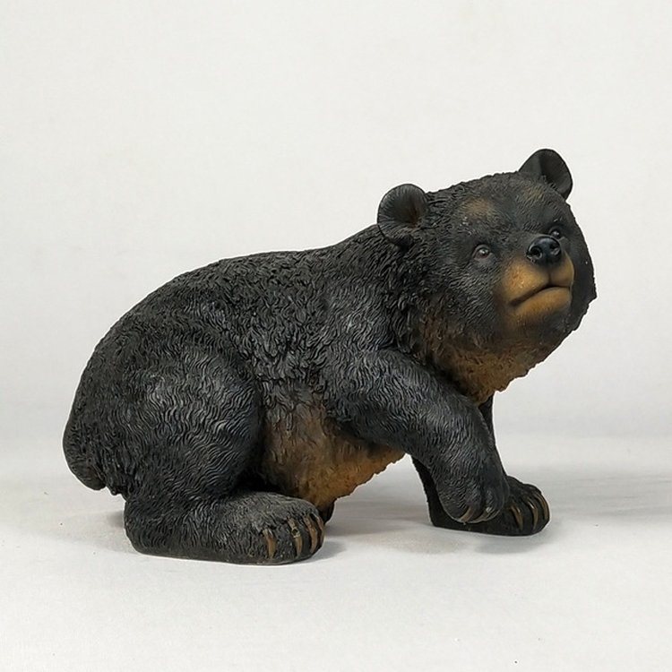 Garden Home Decor Resin Animal Statue Black Bear Figurine