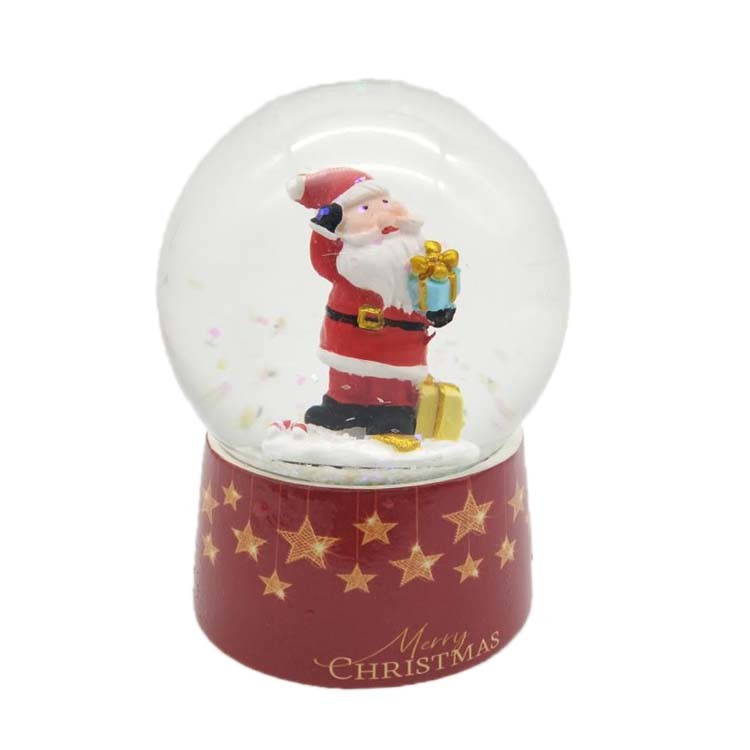 Custom 65mm Christmas Snow Ball LED Light Snow Globe