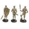 Bronzed Crusader Knight Figurine Resin, Medieval Royal Suit of Polyresin Armor Knight