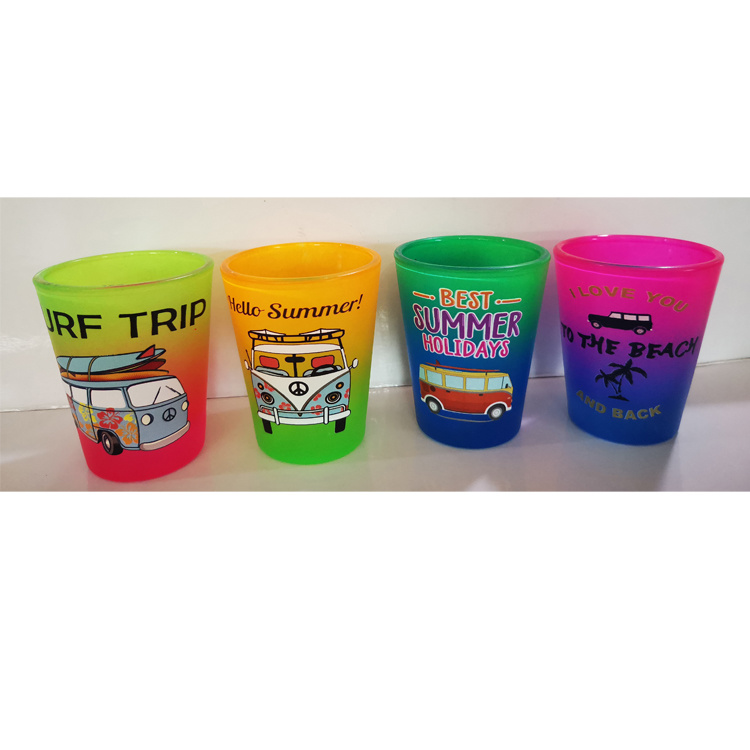 Wholesale Custom 1.5 Oz Sublimation Frosted Shot Glass