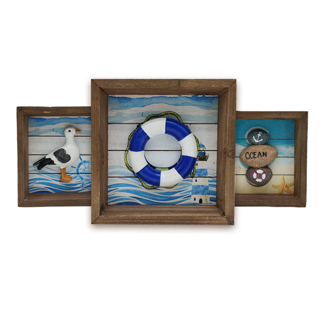 Nautical Theme Wood Wall Hanging Decor Wood Frame for Home Decoration