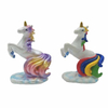 Home Decoration Rainbow Color Cartoon Small Resin Unicorn Statue for Children Gift