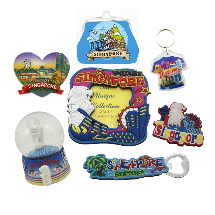 Singapore Souvenir Gift Set Custom PVC Fridge Magnet