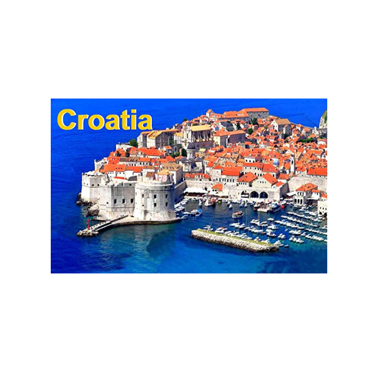 Custom Printing City Travel Souvenir Resin Fridge Magnet Croatia Souvenir Fridge Magnet