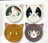 Custom Ceramic Animal Drink Coaster Set Unique Shape Cute Cat Dog Head Coasters