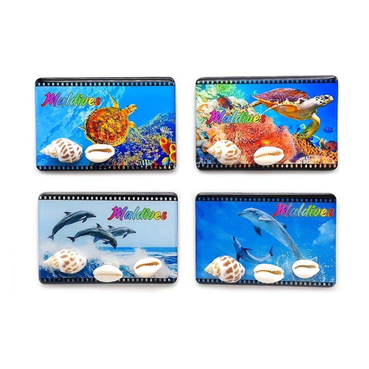 Factory Custom Beach Marine Life Souvenir Epoxy Magnet Hawaii Aloha Souvenir Fridge Magnet