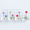 Wholesale Tourist Souvenir Gift Acrylic Crystal Resin Dried Flower Paperweight for Home Table Decor