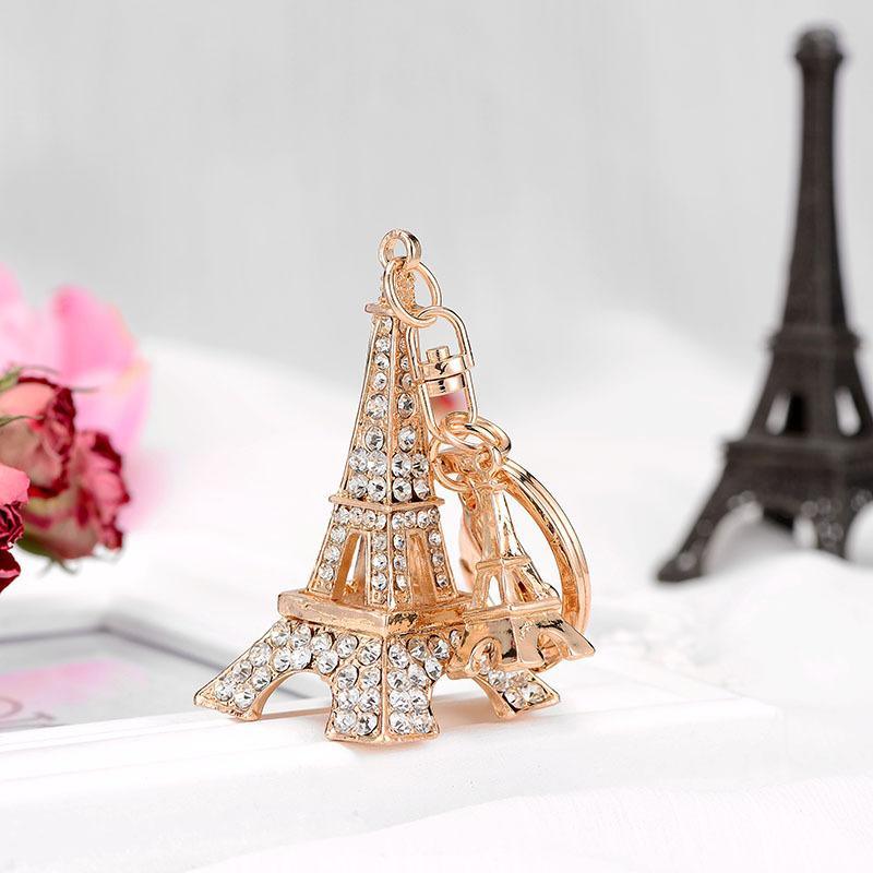 Metal Diamond Keyring Paris Souvenir Gift Eiffel Tower Keychain