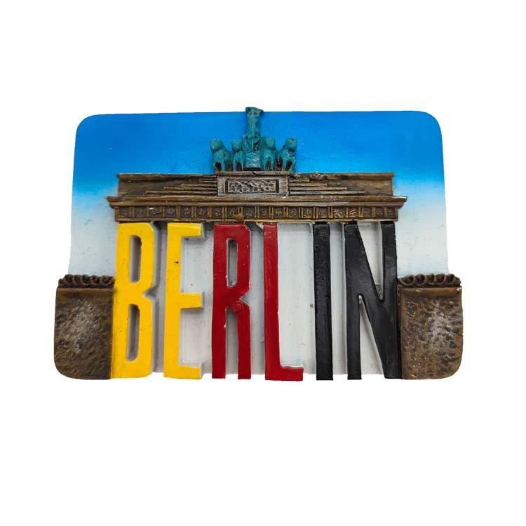 Custom High Quality Hand Printed Resin European City Travel Gift Germany Berlin Souvenir Fridge Magnet