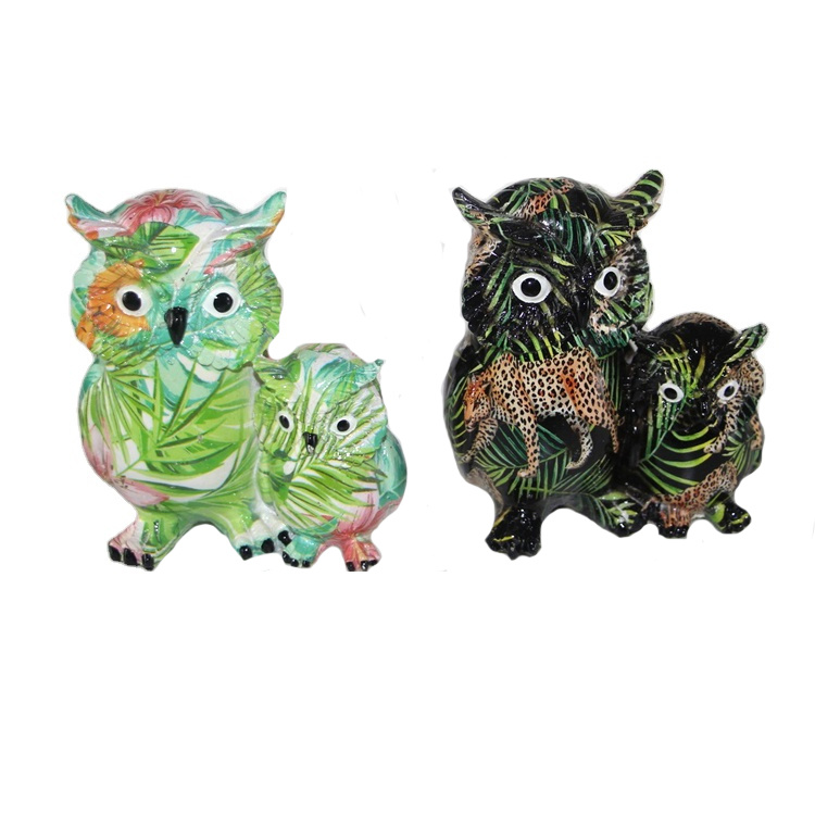 Creative Resin Owl Family Figurine Home Decoration