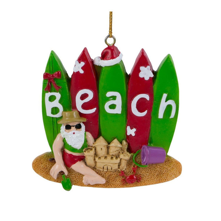 Wholesale Beach Souvenir Resin Christmas Tree Hanging Nautical Christmas Ornaments