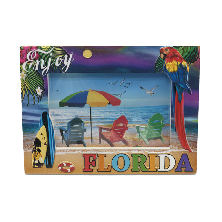 Tourist Gift Beach Themed Photo Frame Travel Souvenir Resin Frame for Picture Frame