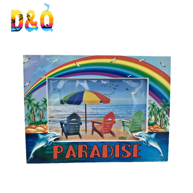 Tourist Gift Beach Themed Photo Frame Travel Souvenir Resin Frame for Picture Frame