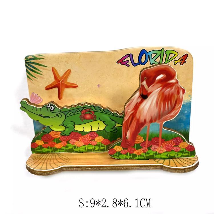 Personalized Beach Tourist MDF Fridge Magnet 3D Layer Wood Souvenir Turtle Magnet