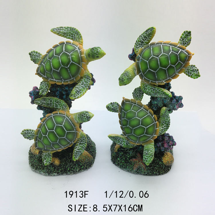 Tourist Souvenir Beach Animal Figurine Resin Turtle Statue