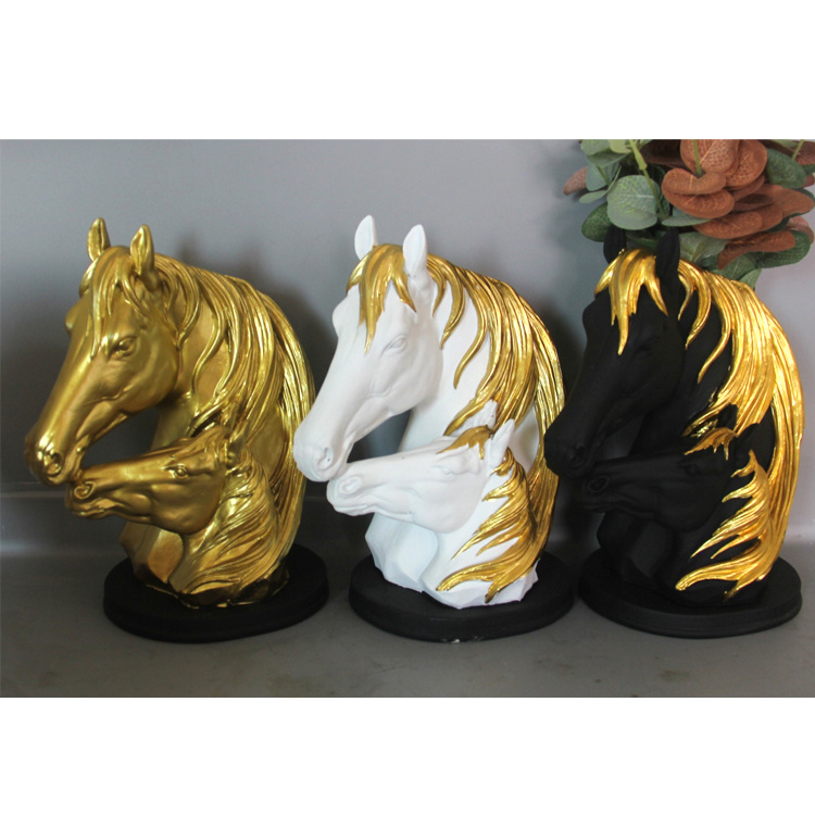 Modern Home Decor Custom Handmade Golden Resin Deer Head Decor