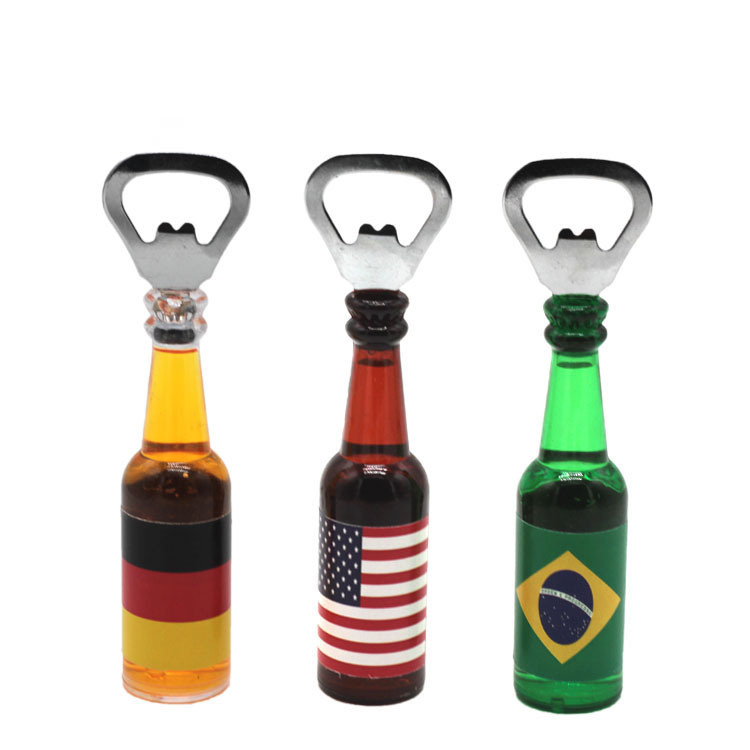 Bottle Opener Wholesale Souvenir Gift Fridge Magnet Bottle Opener Creative Refrigerator Decoration Plastic Beer Bottle Opener