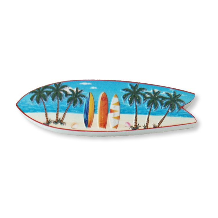 Custom Resin 3D Printing Beach Tourist Souvenir Surfboard Fridge Magnet