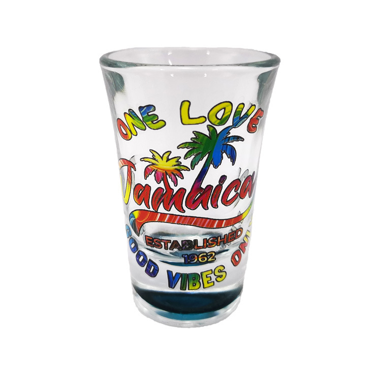 Personalized Logo Printed Custom Beach Tourist Souvenir Shot Glass