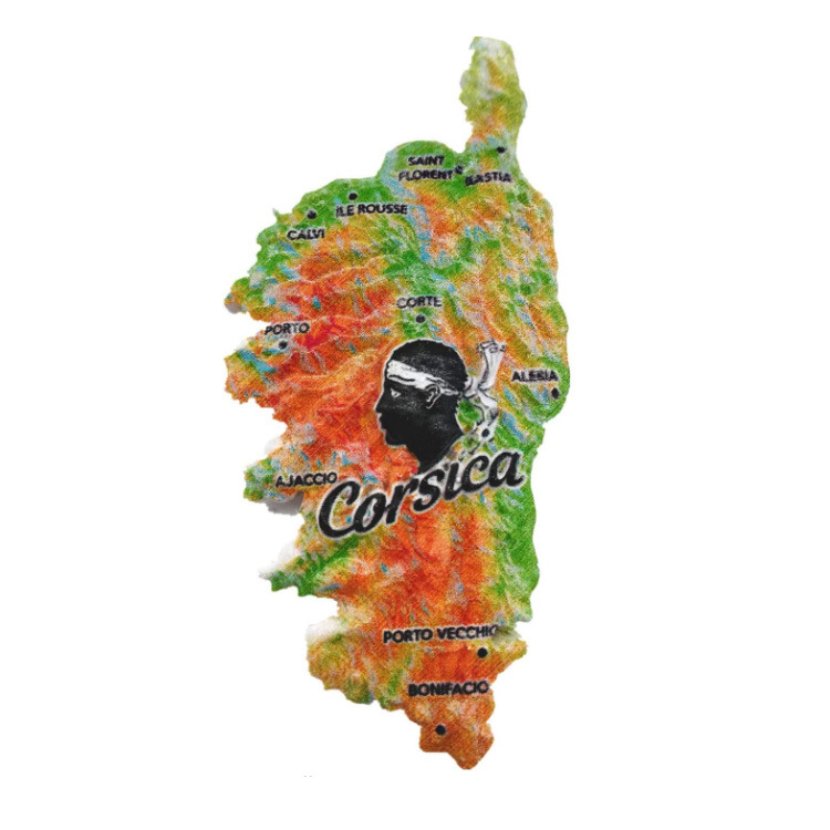 Custom Map Shape Resin 3D French Corsica Tourist Souvenir Fridge Magnet